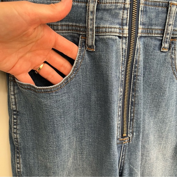Madewell Denim Zip-Front Coverall Jumpsuit: Western Edition AF200 Size 4 - Picture 7 of 13